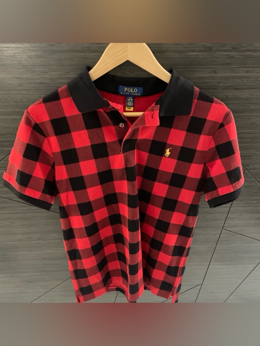 Polo by Ralph Lauren Red & Black Buffalo Check Polo
